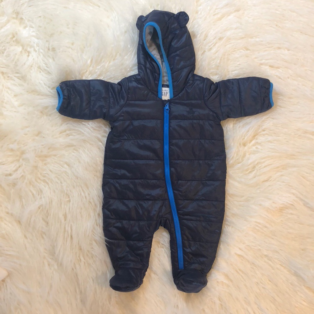 Baby gap puffer onesie, 0-3 months